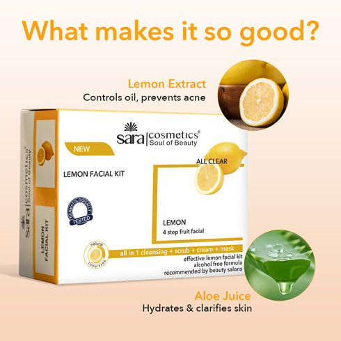 SARA  LEMON FACIAL KIT (Pack of 4)